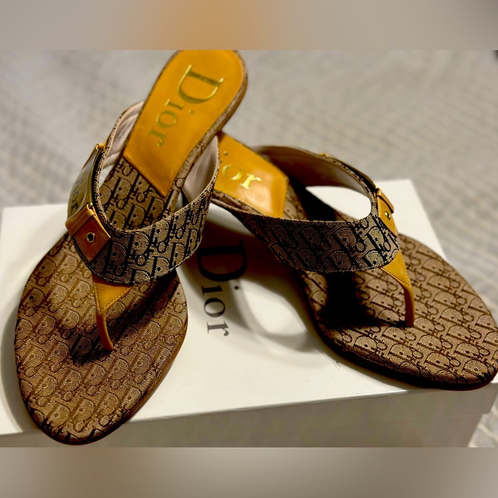 Vintage Christian Dior Monogram Sandals - Womens 9